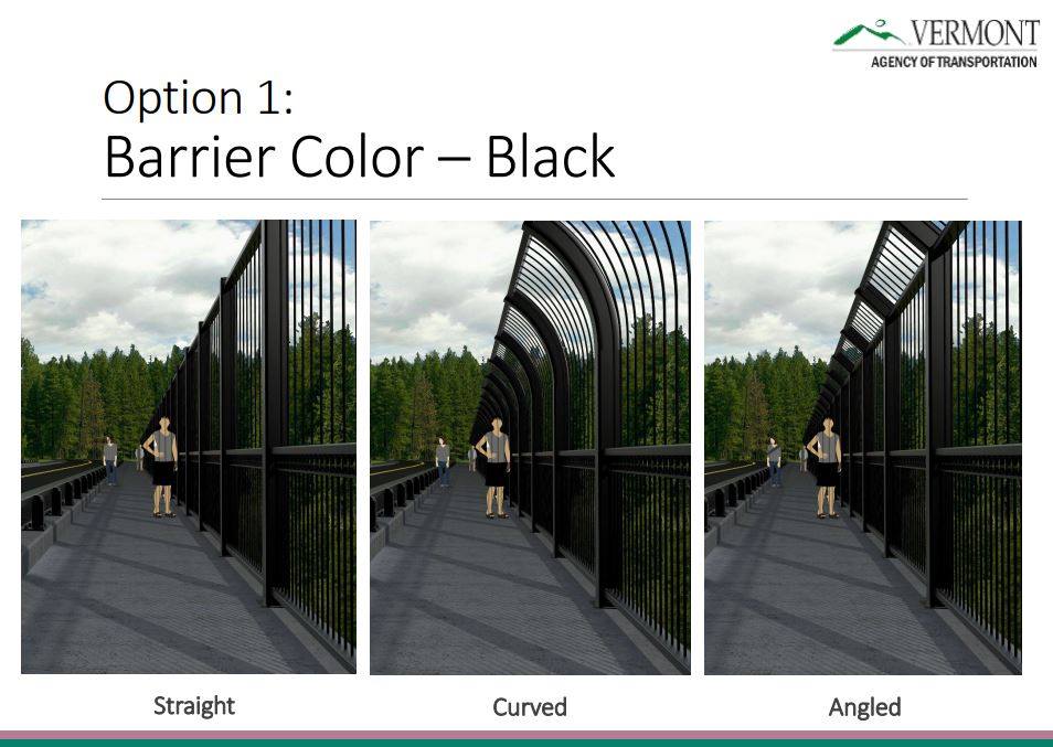 Straight, curved, or slanted barrier options