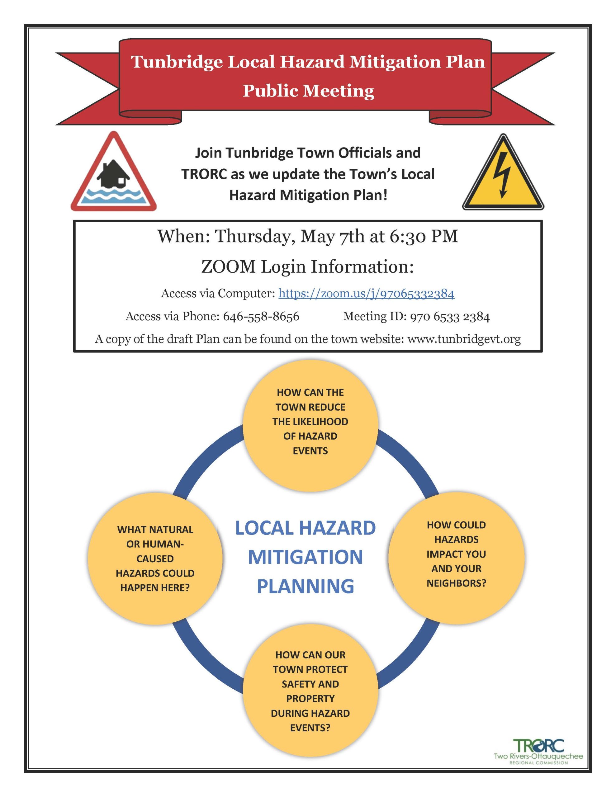Tunbridge Local Hazard Mitigation Plan Meeting