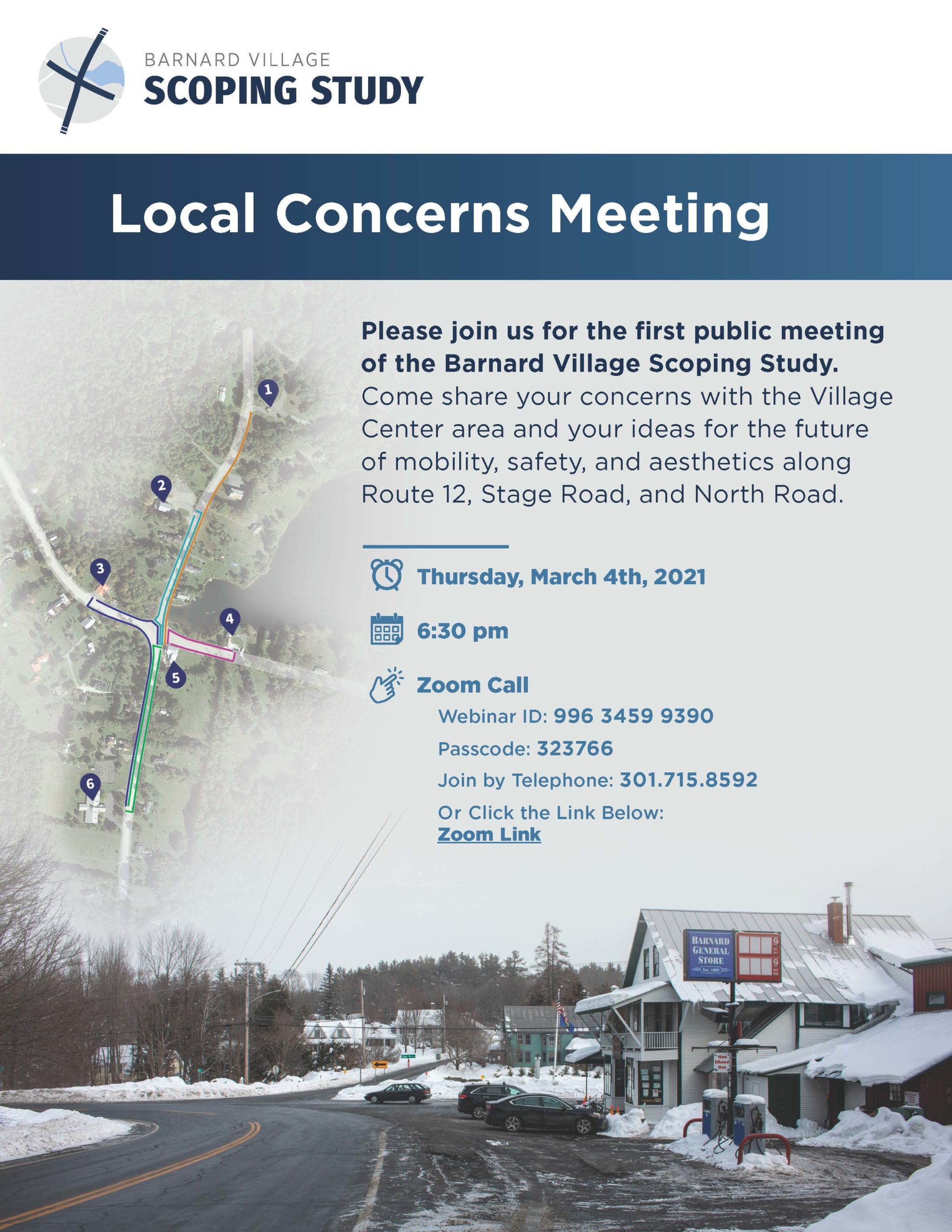 Barnard Village Scoping Study - Local Concerns Meeting
